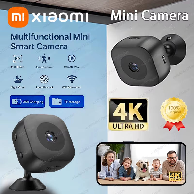 Xiaomi 4K Mini Camera Wifi Ip/Ap Portable Mobile Detection Camcorder Smart Home Surveillance Security Remote Monitoring Camera