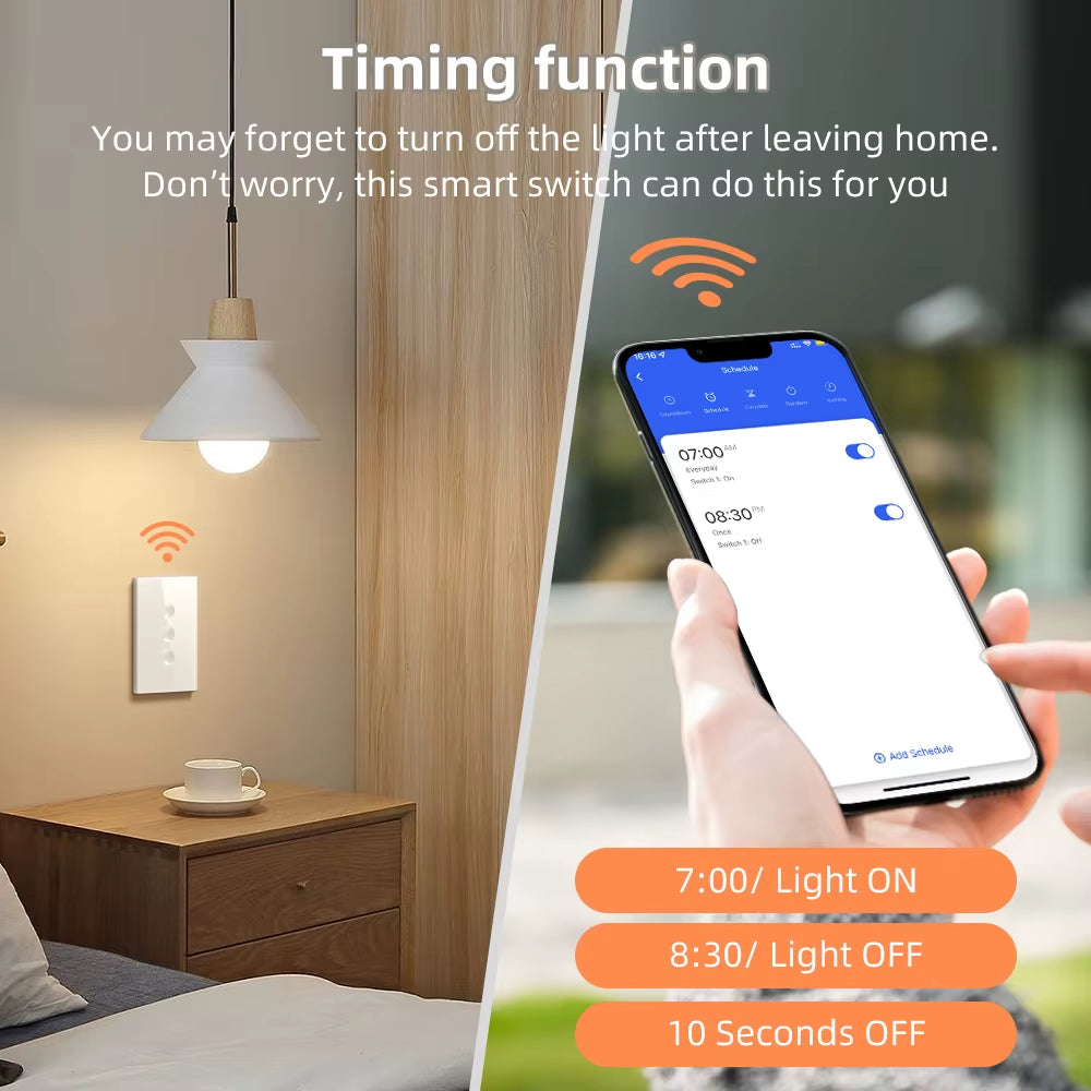 Tuya Smart Zigbee Touch Groove Light Switch 220V Waterproof Smart Life APP Remote Control Works with Alexa Google Home