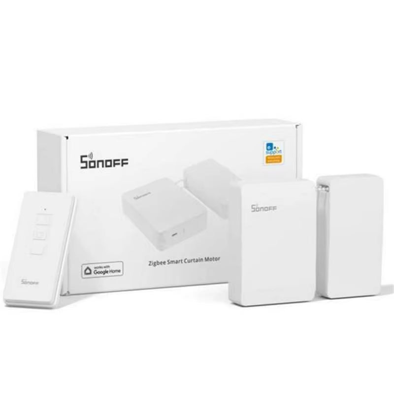 SONOFF Zbcurtain Zigbee Smart Curtain Motor Type C Electric Curtain Motors Ewelink App Remote Control Smart Home Solar Panel