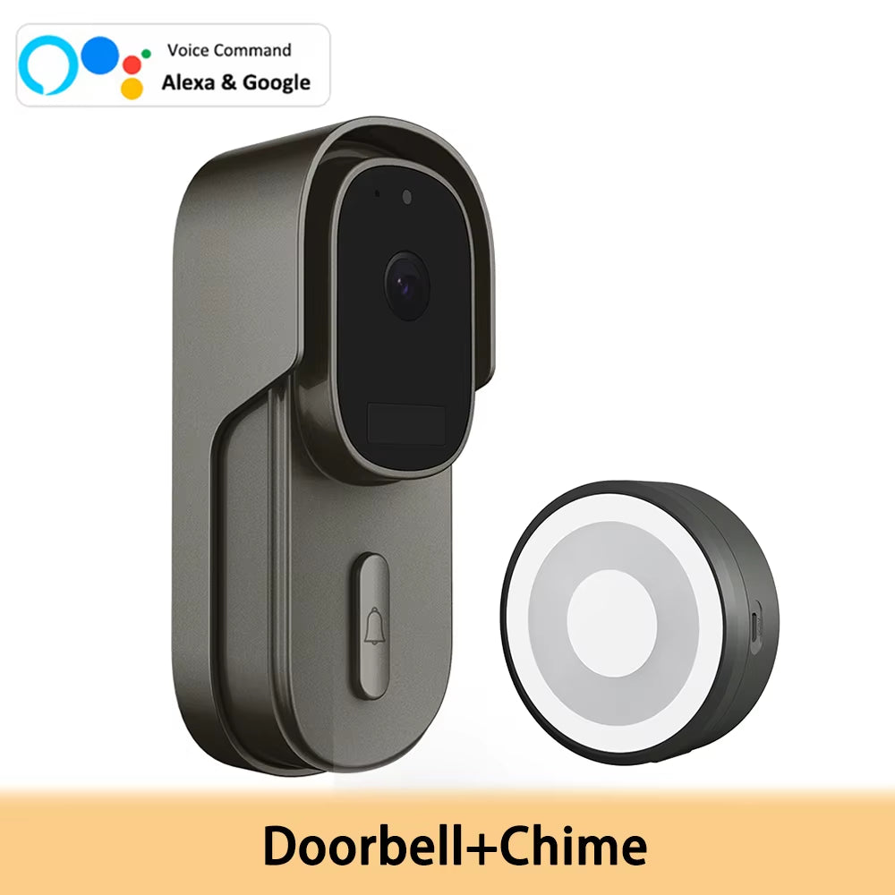 Tuya Wifi Video Doorbell Camera Outdoor Waterproof Wired Door Bell 1080P Alexa Wireless Security Battery Door Bell Camera