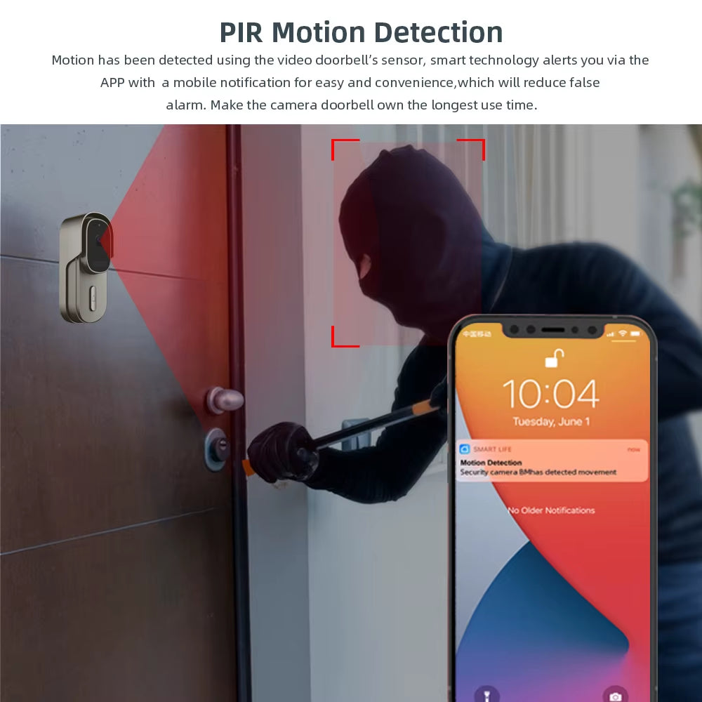 Tuya Wifi Video Doorbell Camera Outdoor Waterproof Wired Door Bell 1080P Alexa Wireless Security Battery Door Bell Camera