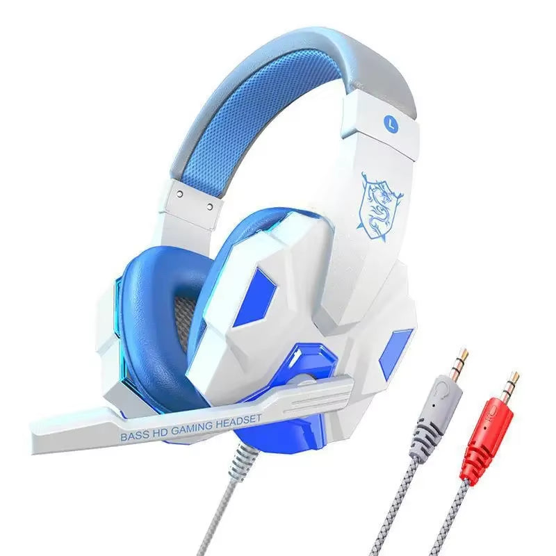 Esports Gaming Headset Mv Wired Computer Phone Headphones Luminous Earphones Overhead Style Headset Manufacturer Wholesale