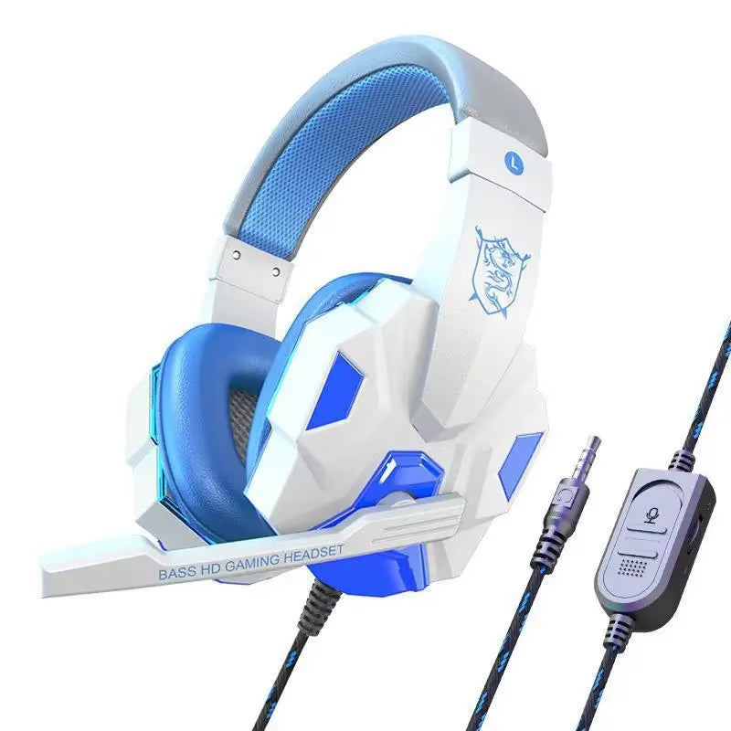 Esports Gaming Headset Mv Wired Computer Phone Headphones Luminous Earphones Overhead Style Headset Manufacturer Wholesale