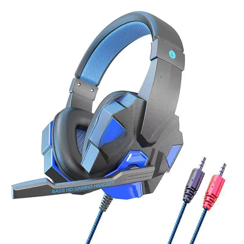Esports Gaming Headset Mv Wired Computer Phone Headphones Luminous Earphones Overhead Style Headset Manufacturer Wholesale