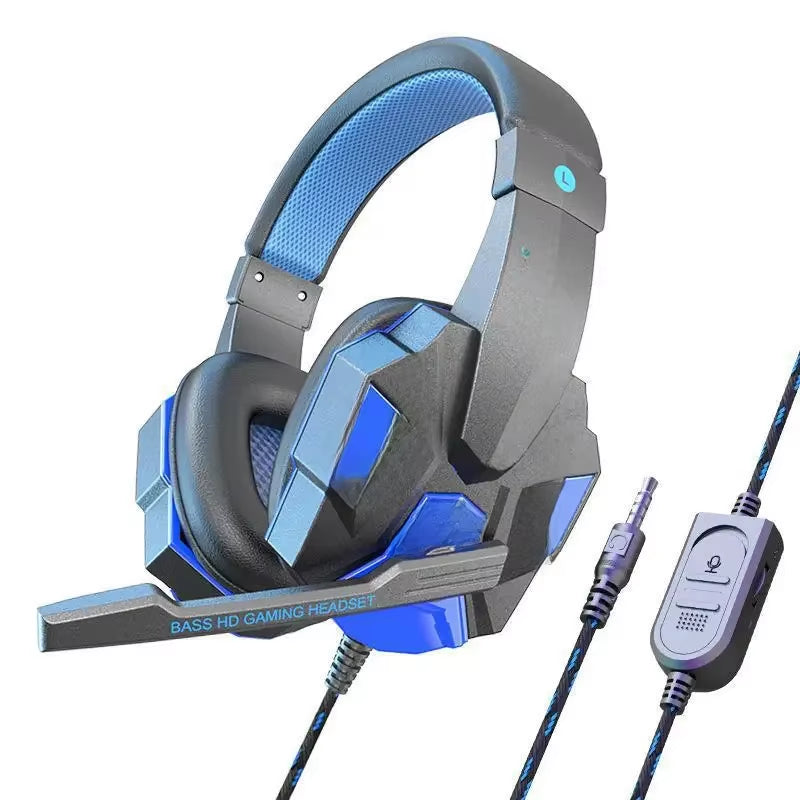 Esports Gaming Headset Mv Wired Computer Phone Headphones Luminous Earphones Overhead Style Headset Manufacturer Wholesale