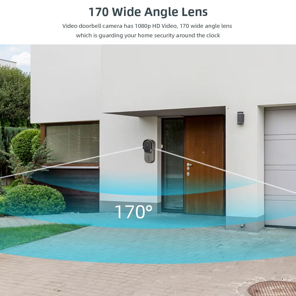 Tuya Wifi Video Doorbell Camera Outdoor Waterproof Wired Door Bell 1080P Alexa Wireless Security Battery Door Bell Camera