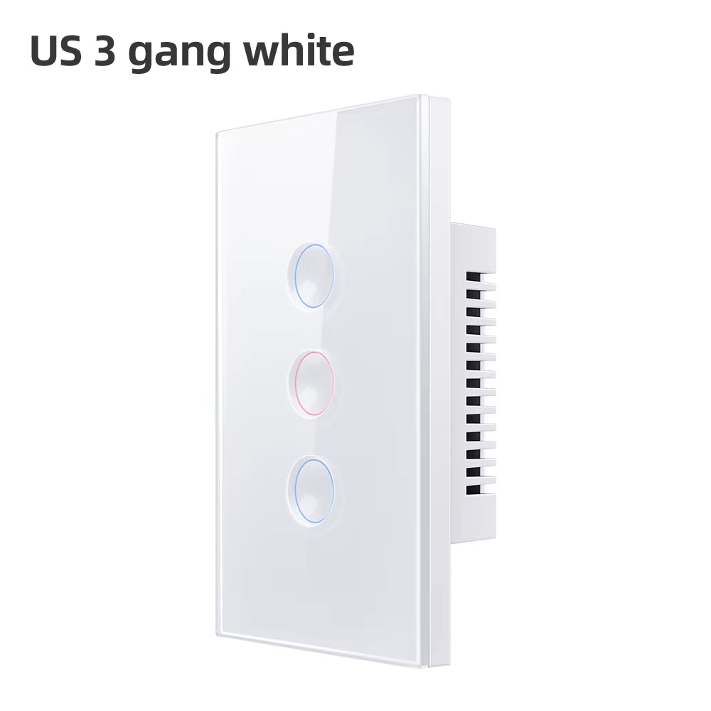 Tuya Smart Zigbee Touch Groove Light Switch 220V Waterproof Smart Life APP Remote Control Works with Alexa Google Home
