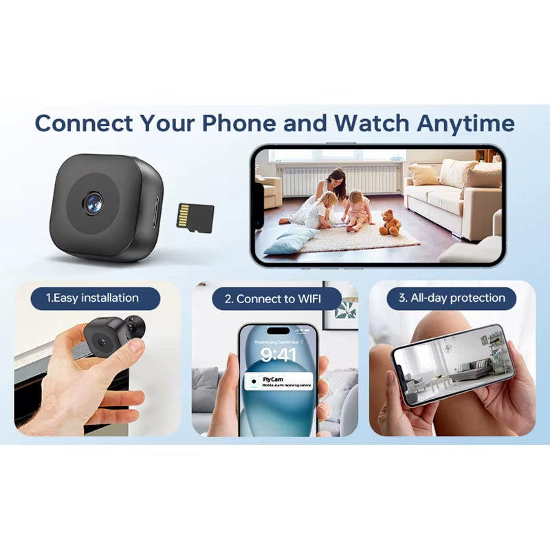 Xiaomi 4K Mini Camera Wifi Ip/Ap Portable Mobile Detection Camcorder Smart Home Surveillance Security Remote Monitoring Camera