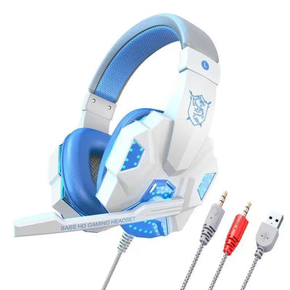 Esports Gaming Headset Mv Wired Computer Phone Headphones Luminous Earphones Overhead Style Headset Manufacturer Wholesale